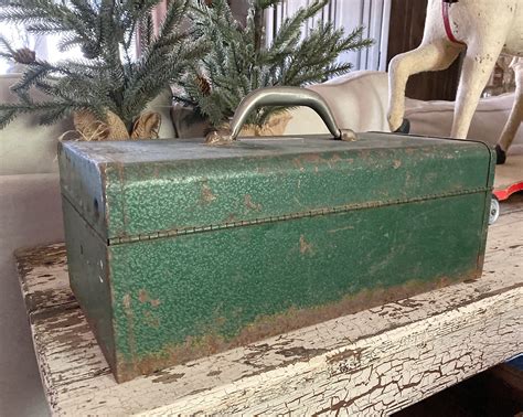 Vintage Green Tool Box 